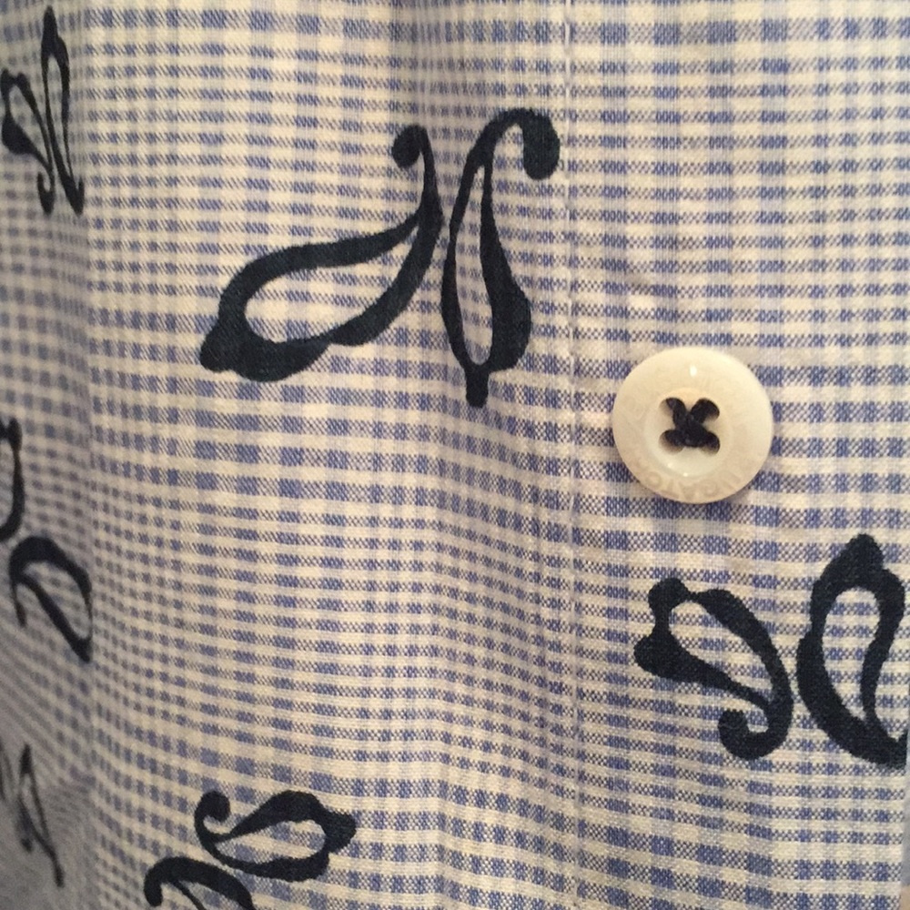 Patterned Bugatchi shaped fit, 100% cotton